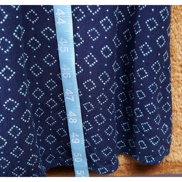 RABBIT RABBIT RABBIT Maxi Dress Womens Medium Blue Diamond Tank Sleeveless - Picture 6 of 7